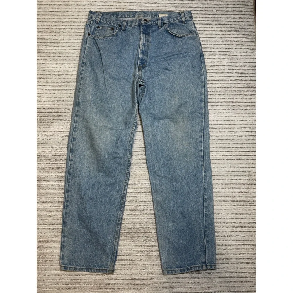 Vintage Sonoma Mens Jeans 38x32 Made in USA Light Wash Straight Leg Denim